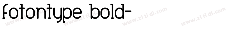 fotontype bold字体转换